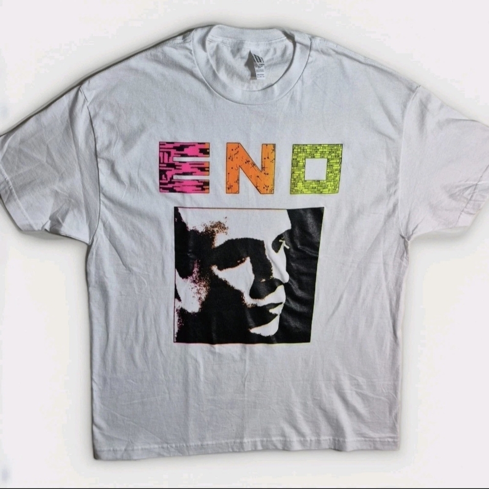 Brian Eno Graphic T Shirt XL American Apparel 1301 White Music Art Tee Mens